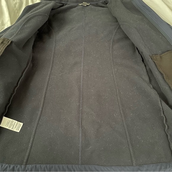 Eddie Bauer LARGE Windfoil Elite women's Trench coat Navy Blue Fleece Thermal - Picture 5 of 10